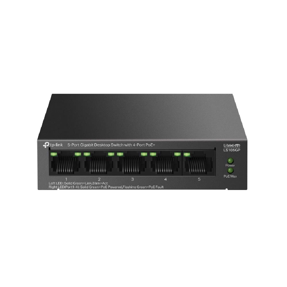 [SKU00011] SWITCH TP-LINK LS105GP 4PTS POE+ 1PT GIGABIT 30W METAL