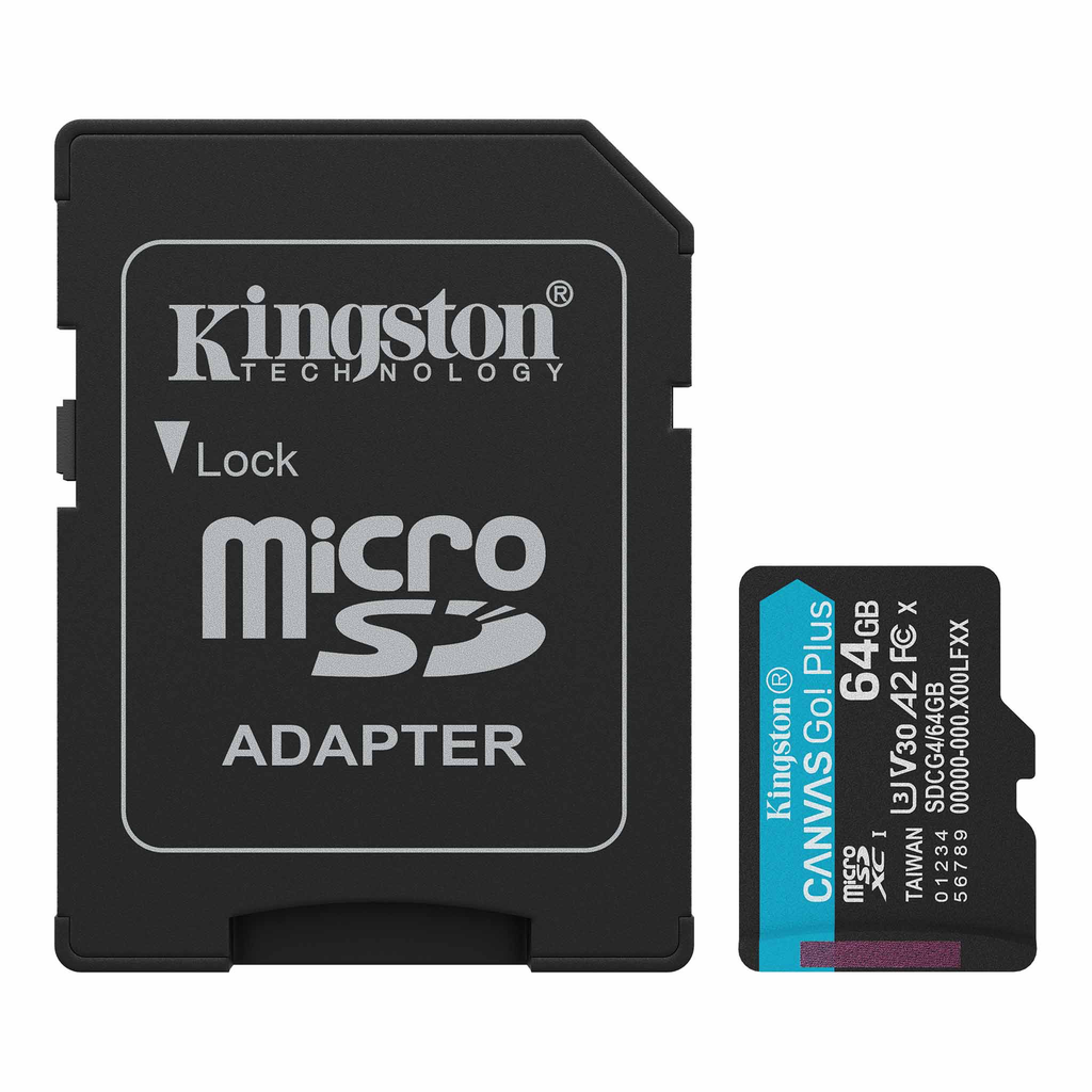 [SKU00023] MEMORIA MICROSD KINGSTON CANVAS GO! PLUS 512GB U3 A2 200MB/S CON ADAPTADOR SD